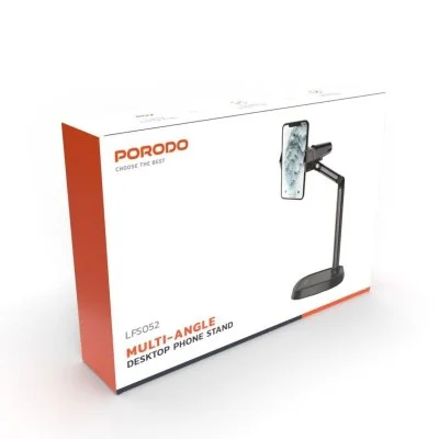 Porodo Multi-Angle Desktop Phone Stand  - Black